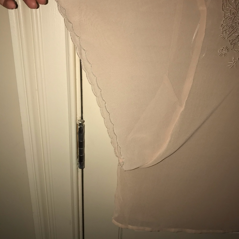 Beautiful blush pink sheer Forever 21 Blouse - Picture 5 of 7